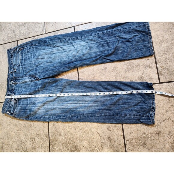 Levis 514 Jeans Mens 38x30 Straight Premium Denim Dark Wash Relaxed Fast Ship - Picture 3 of 16